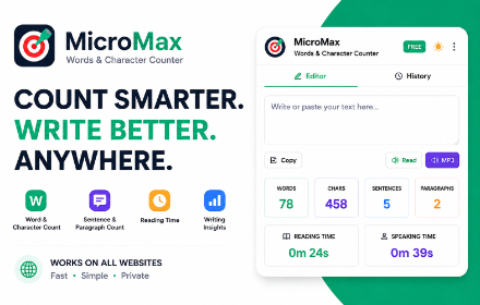 MicroMax Word Counter Extension